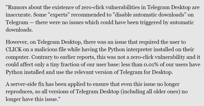 Telegram Patches Windows Flaw 