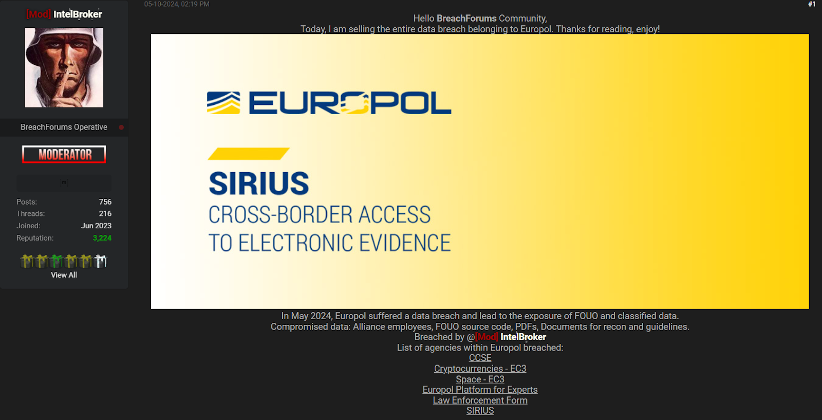 Europol Breach