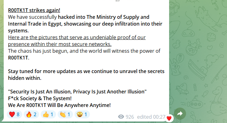 Egypt ministry hack