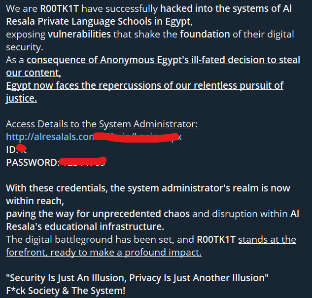 Egypt School Hack