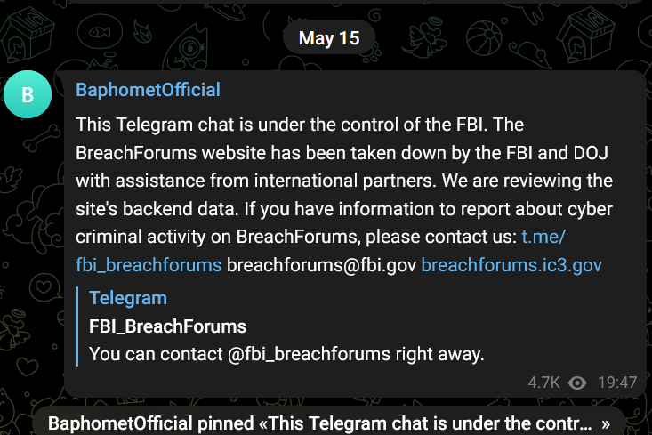 Breach Forums Taken Down